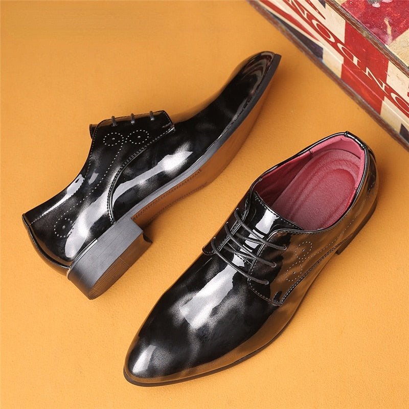 Italian Patent Leather Men's Dress Shoes| All For Me Today