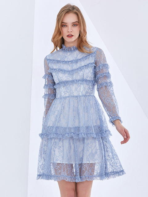 Lace Panel Elegant Dress | All For Me Today