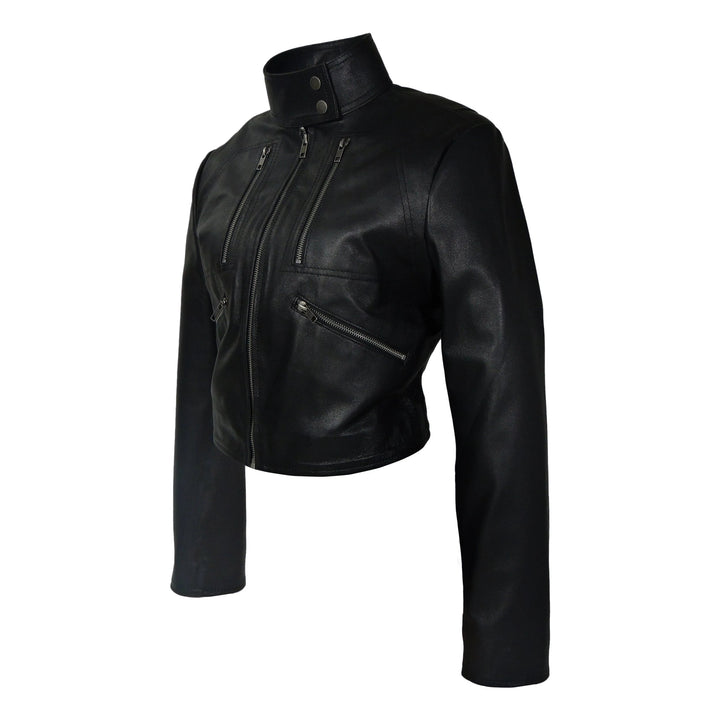 Ladies Sexy Short Cut Bolero Leather Jacket All For Me Today