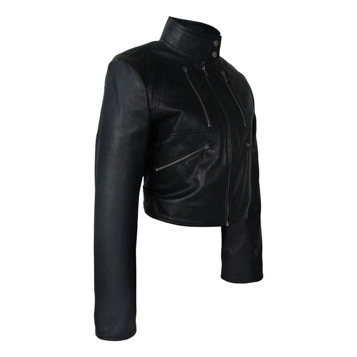 Ladies Sexy Short Cut Bolero Leather Jacket All For Me Today