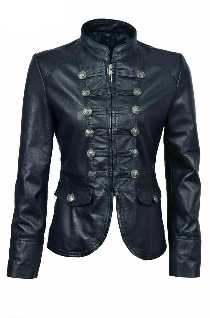 Lambskin Real Leather Slim Fit Women's Biker Coat | All For Me Today