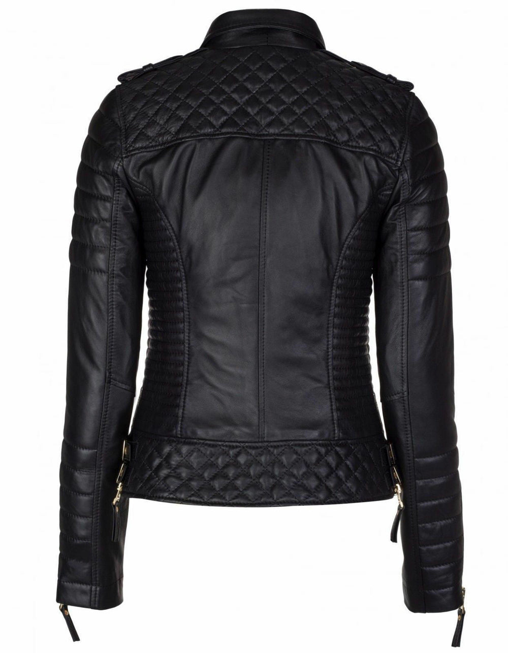 Lambskin Slim Fit Black Leather Women's Jacket| All For Me Today