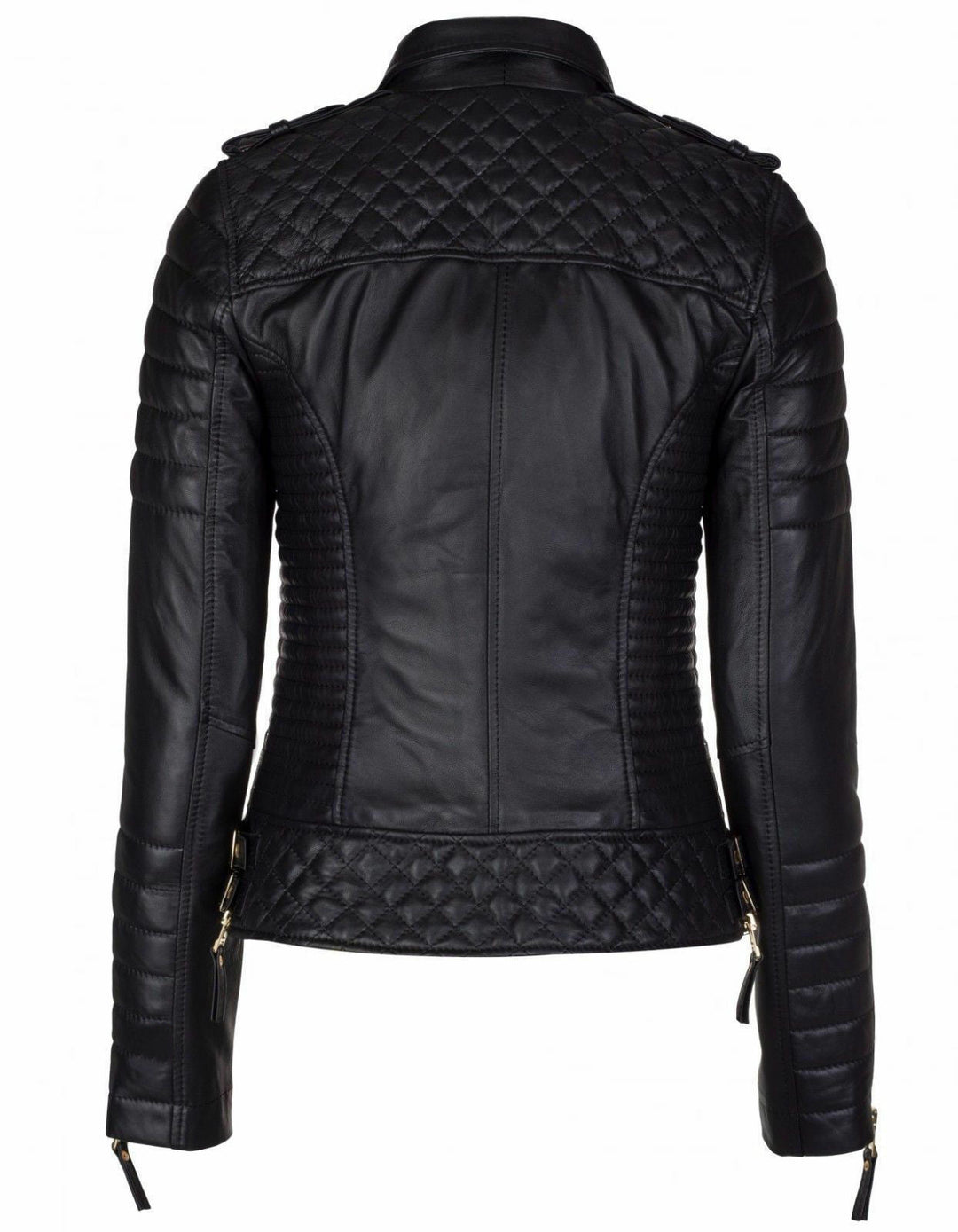 Lambskin Slim Fit Black Leather Women's Jacket All For Me Today