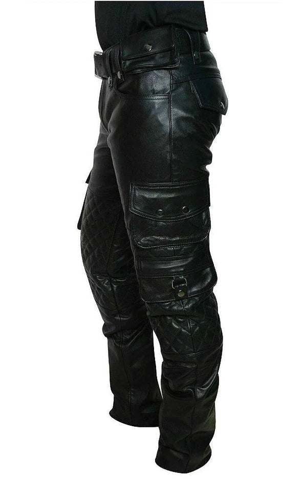 Leather Padded Men's Cargo Pants | All For Me Today