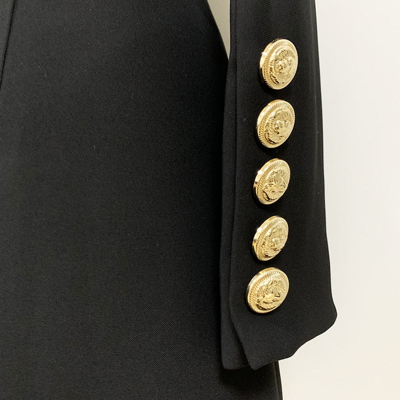 Lion Buttons Embellished Wrap Blazer| All For Me Today