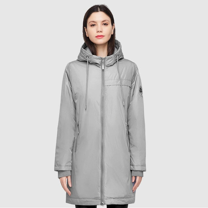 Long Hooded Windproof Women's Down Parka Coat | All For Me Today