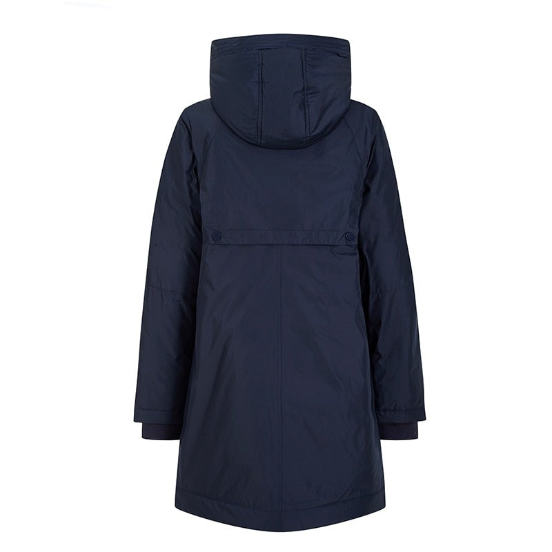 Long Hooded Windproof Women's Down Parka Coat | All For Me Today