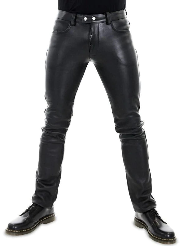 Men's Classic Leather Jeans Pant| All For Me Today