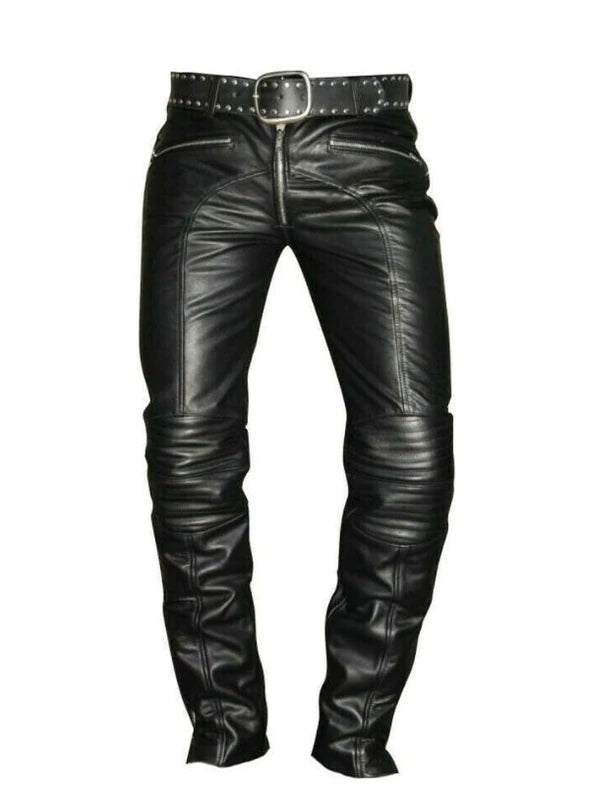 Men's Real Leather Biker Pant| All For Me Today