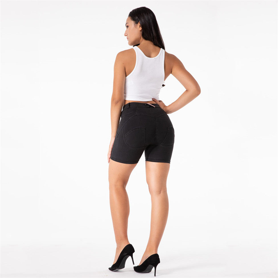 Mid Waisted Bum Lifting Women's Stretch Shorts | All For Me Today