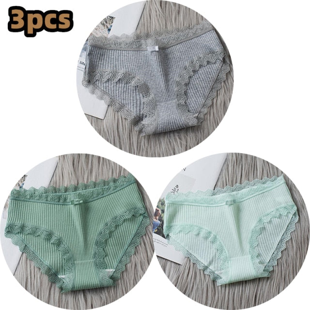 Middle Waist 3Pcs Cotton Under wear | All For Me Today