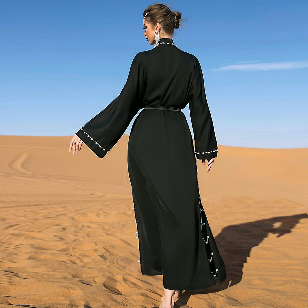 Open Black Women's Abayas Dress | All For Me Today