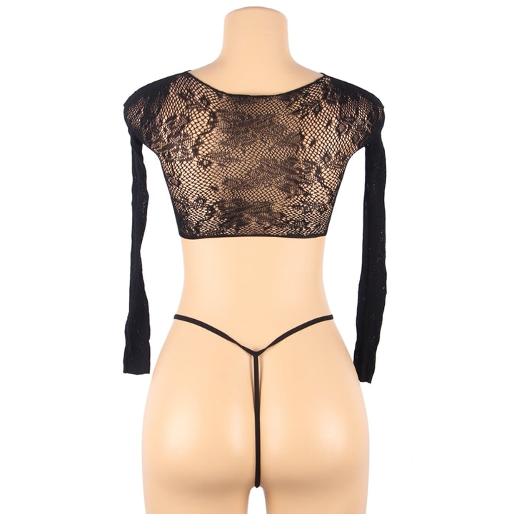 Open Transparent Chest Erotic Floral Fishnet Bra And Panty Set | All For Me Today