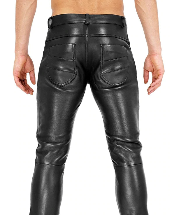 Original Cowhide Thick Leather Men's Pant All For Me Today