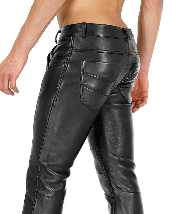 Original Cowhide Thick Leather Men's Pant | All For Me Today