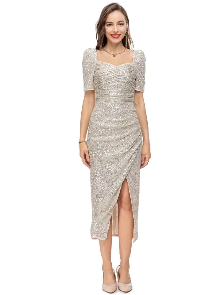 Pencil Sequin High Waist Women's Midi Dress | All For Me Today