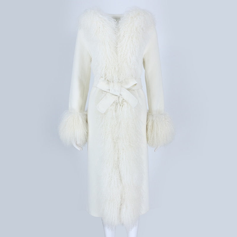 Perfect Opportunity Women's Cashmere Fur Coat | All For Me Today