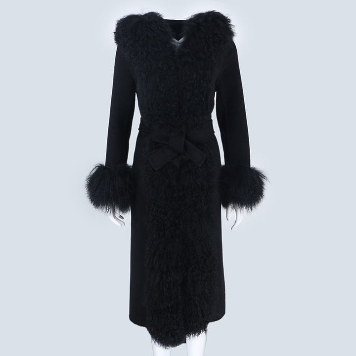 Perfect Opportunity Women's Cashmere Fur Coat | All For Me Today