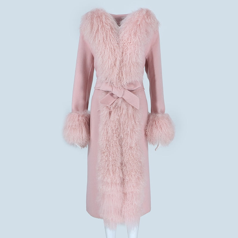 Perfect Opportunity Women's Cashmere Fur Coat | All For Me Today