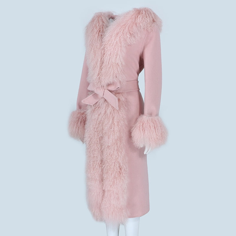 Perfect Opportunity Women's Cashmere Fur Coat | All For Me Today