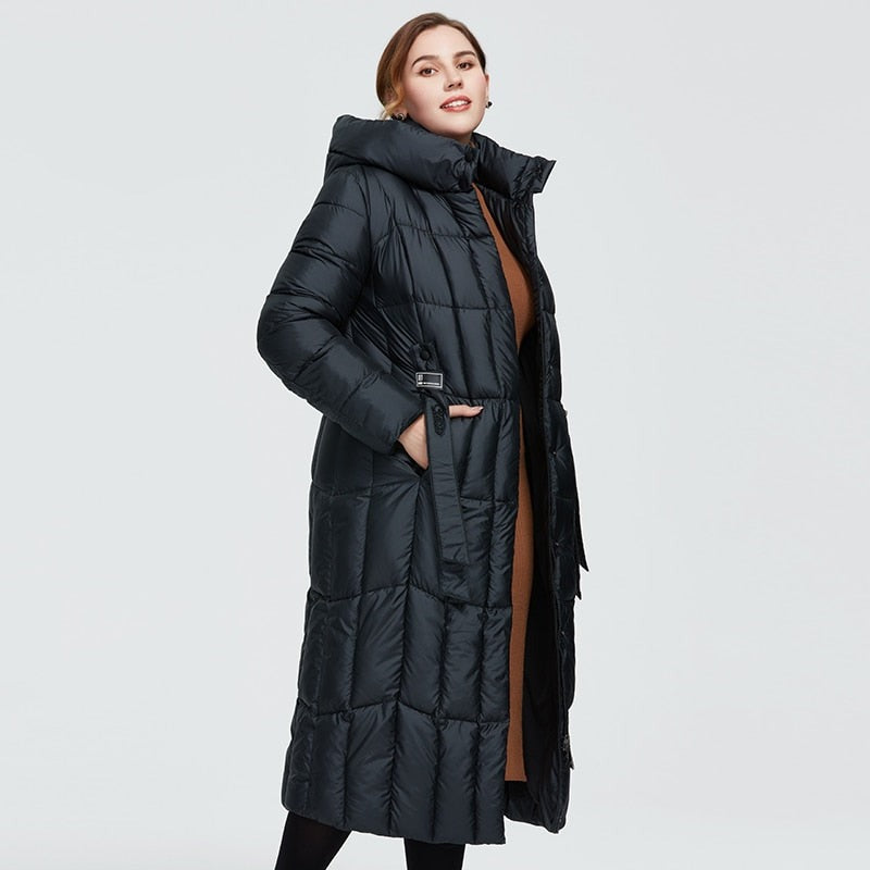 Plaid Thick Women's Long Warm Parka Coat | All For Me Today