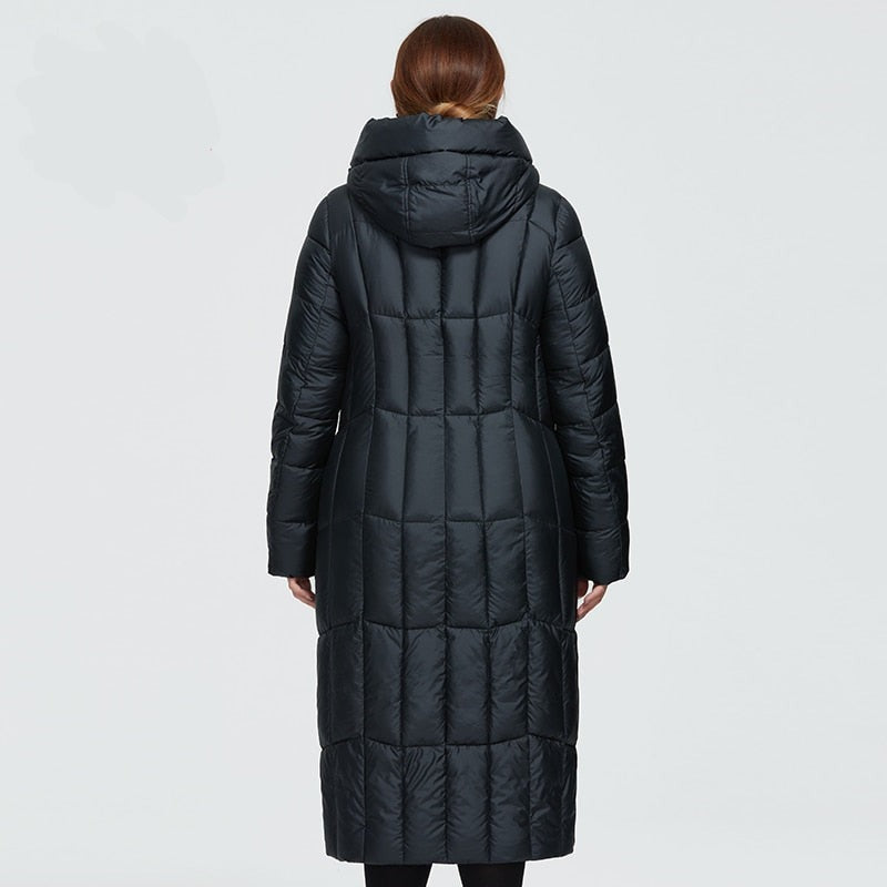 Plaid Thick Women's Long Warm Parka Coat | All For Me Today