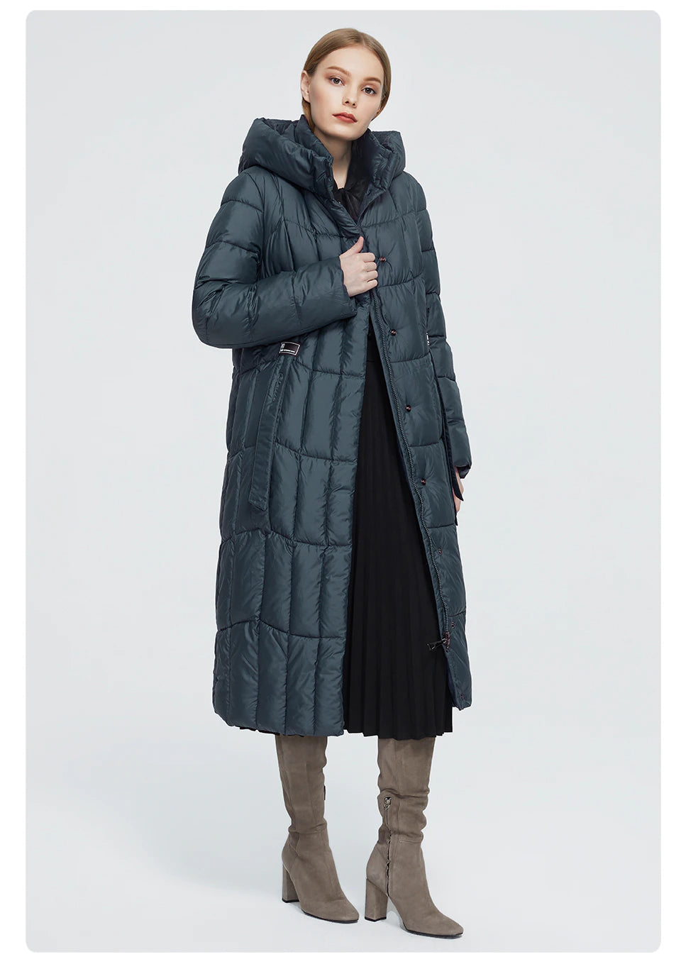 Plaid Thick Women's Long Warm Parka Coat | All For Me Today