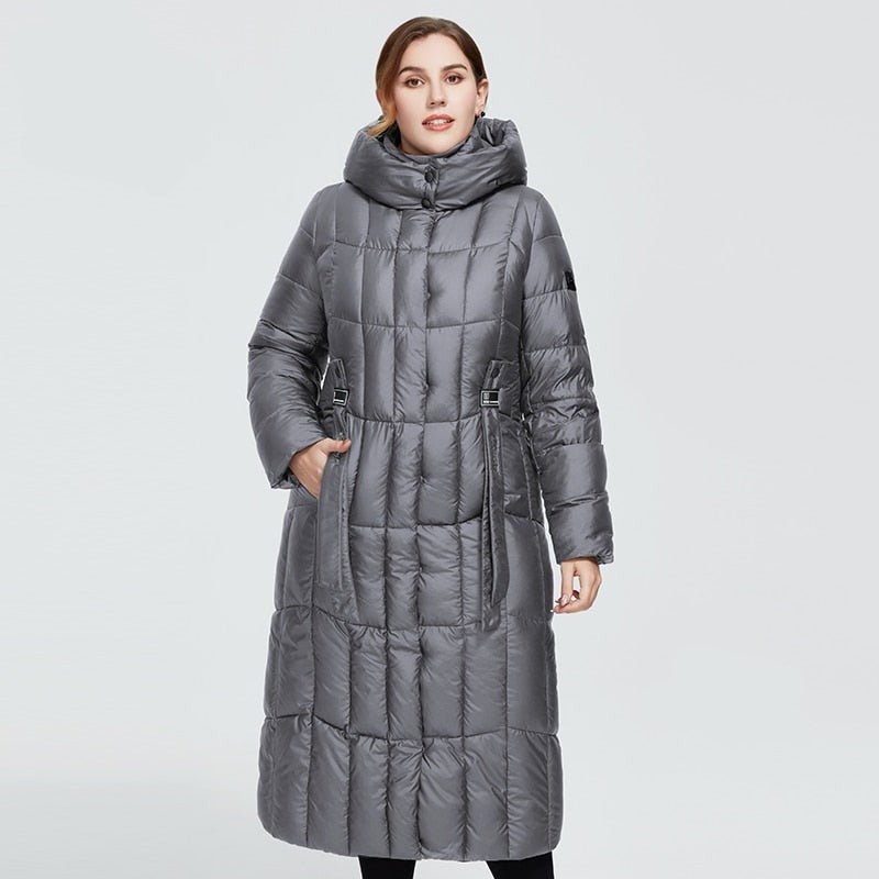 Plaid Thick Women's Long Warm Parka Coat | All For Me Today