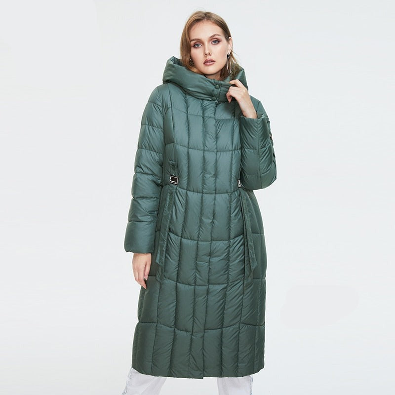 Plaid Thick Women's Long Warm Parka Coat | All For Me Today