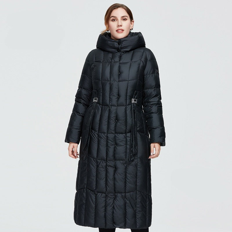 Plaid Thick Women's Long Warm Parka Coat | All For Me Today