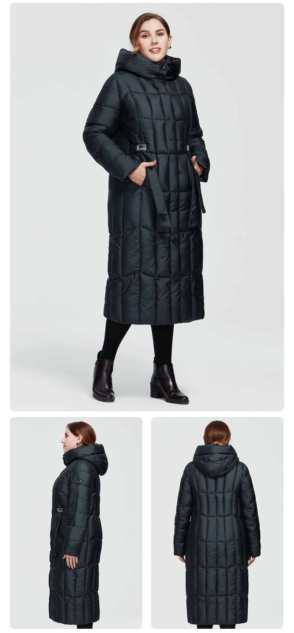 Plaid Thick Women's Long Warm Parka Coat | All For Me Today