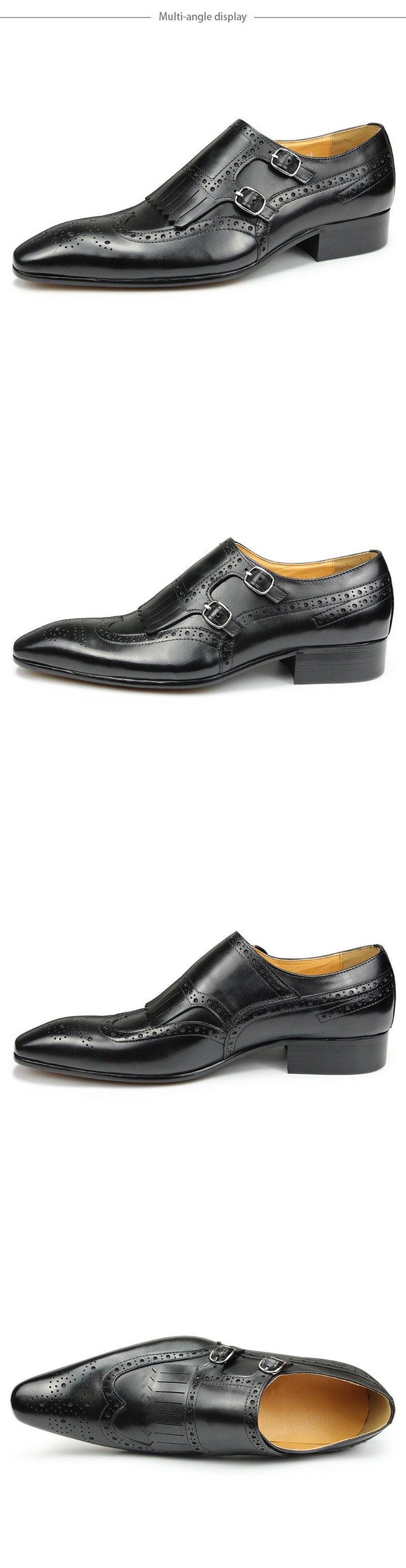 Pointed Toe Men's British Leather Shoes | All For Me Today