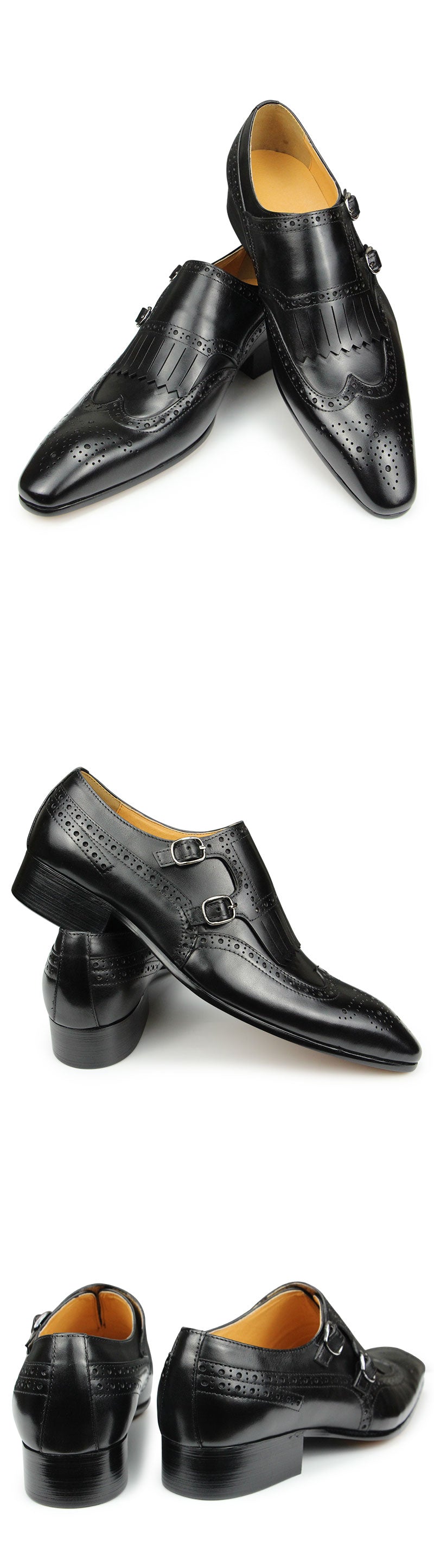 Pointed Toe Men's British Leather Shoes | All For Me Today