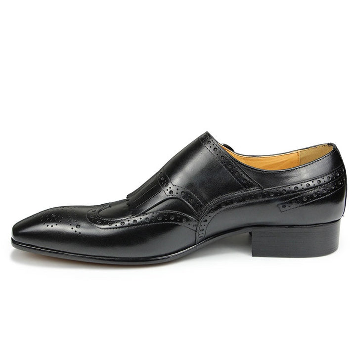 Pointed Toe Men's British Leather Shoes | All For Me Today