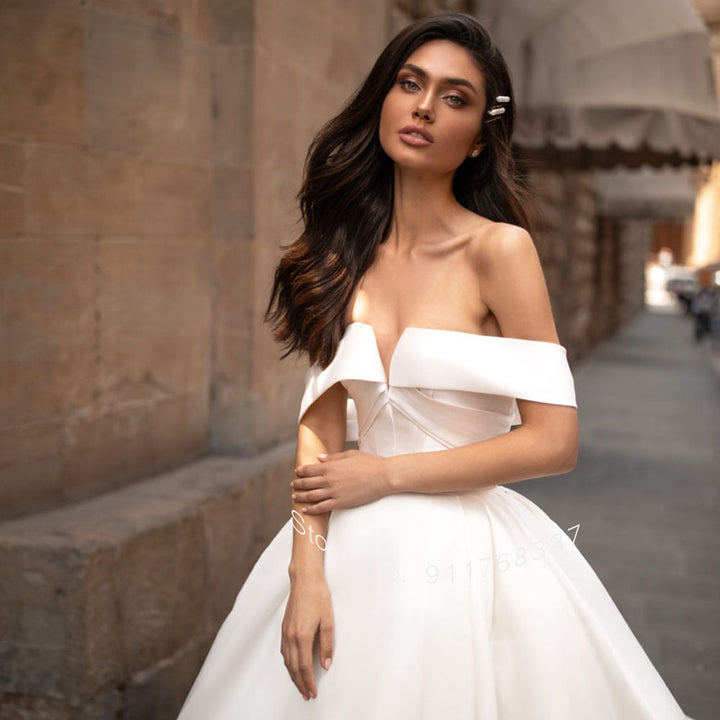 Princess Off the Shoulder Wedding Dress | All For Me Today