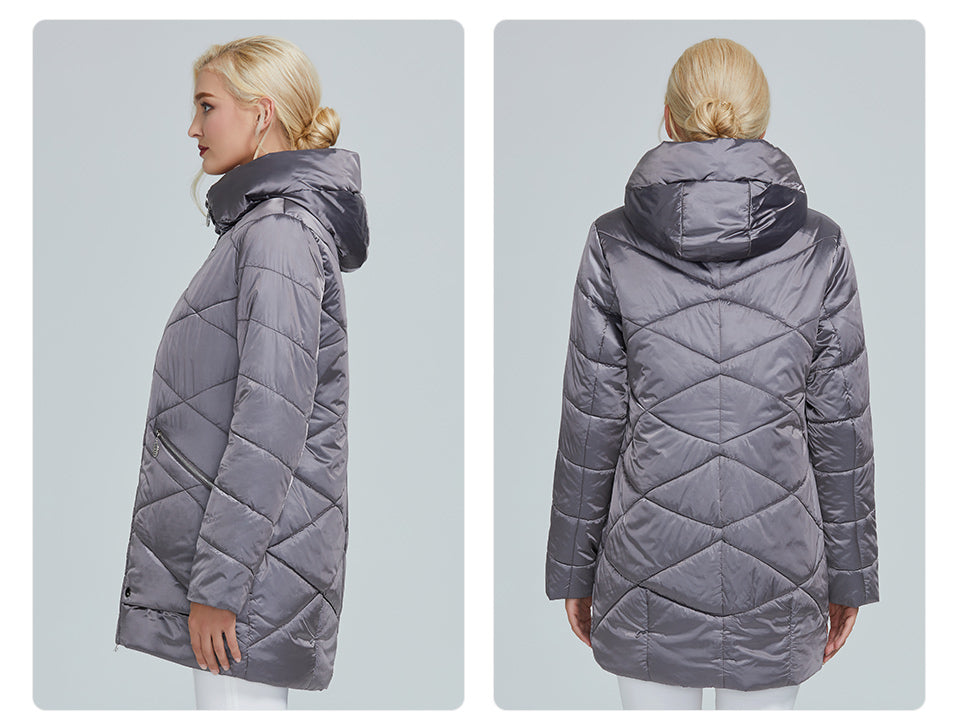 Quilted Down Waterproof Coat with Hood | All For Me Today