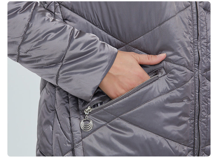 Quilted Down Waterproof Coat with Hood | All For Me Today