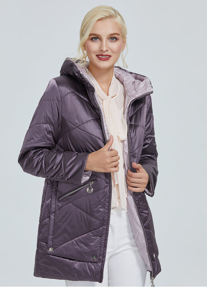 Quilted Down Waterproof Coat with Hood | All For Me Today