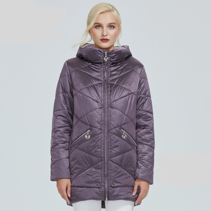 Quilted Down Waterproof Coat with Hood | All For Me Today