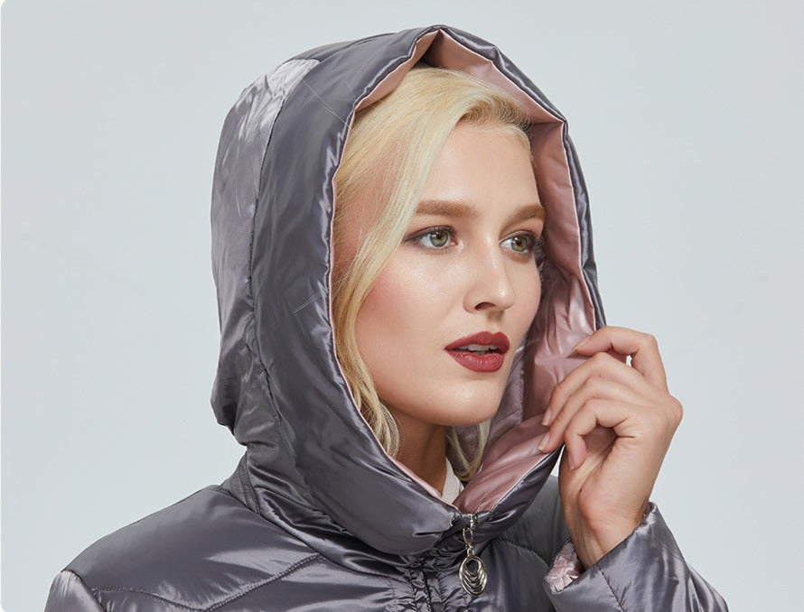 Quilted Down Waterproof Coat with Hood | All For Me Today