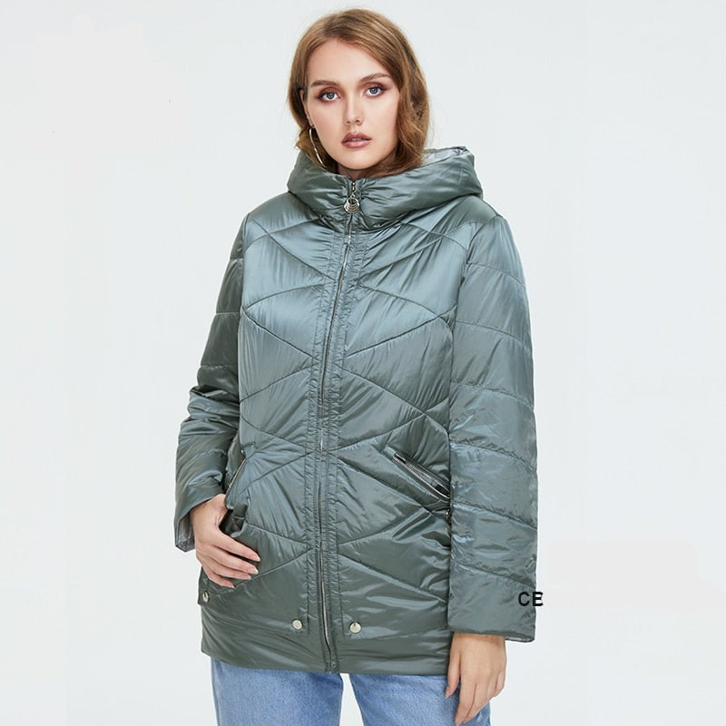 Quilted Down Waterproof Coat with Hood | All For Me Today