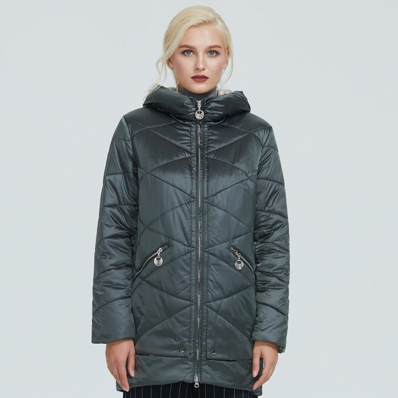 Quilted Down Waterproof Coat with Hood | All For Me Today