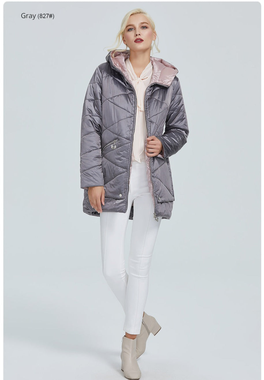 Quilted Down Waterproof Coat with Hood | All For Me Today