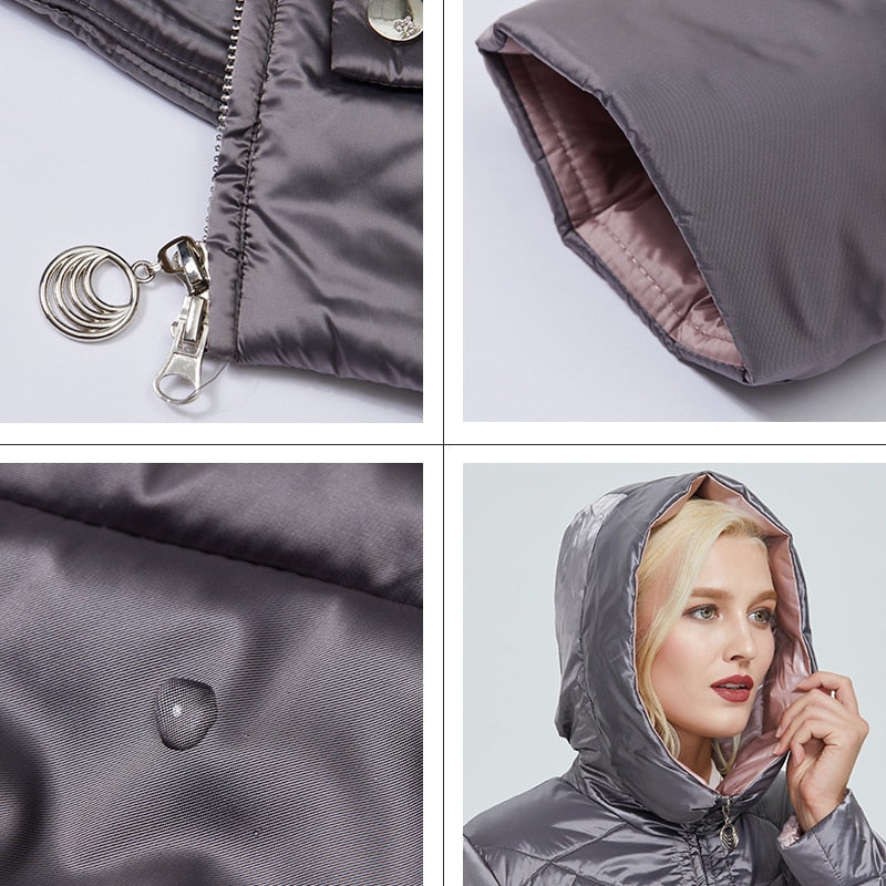 Quilted Down Waterproof Coat with Hood| All For Me Today