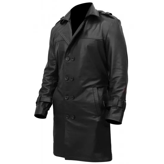 Watchmen Men's Leather Trench Coat| All For Me Today