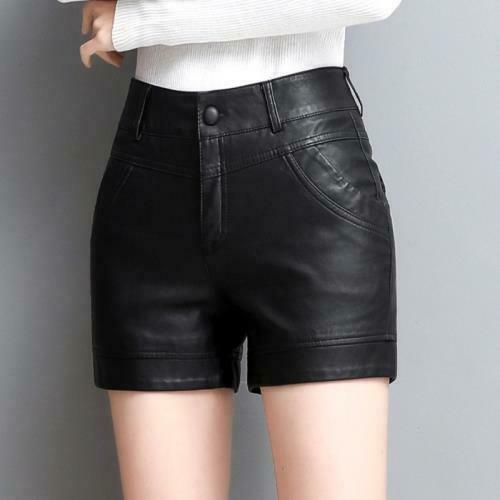 Real Lambskin Leather Pockets Mini Pants| All For Me Today