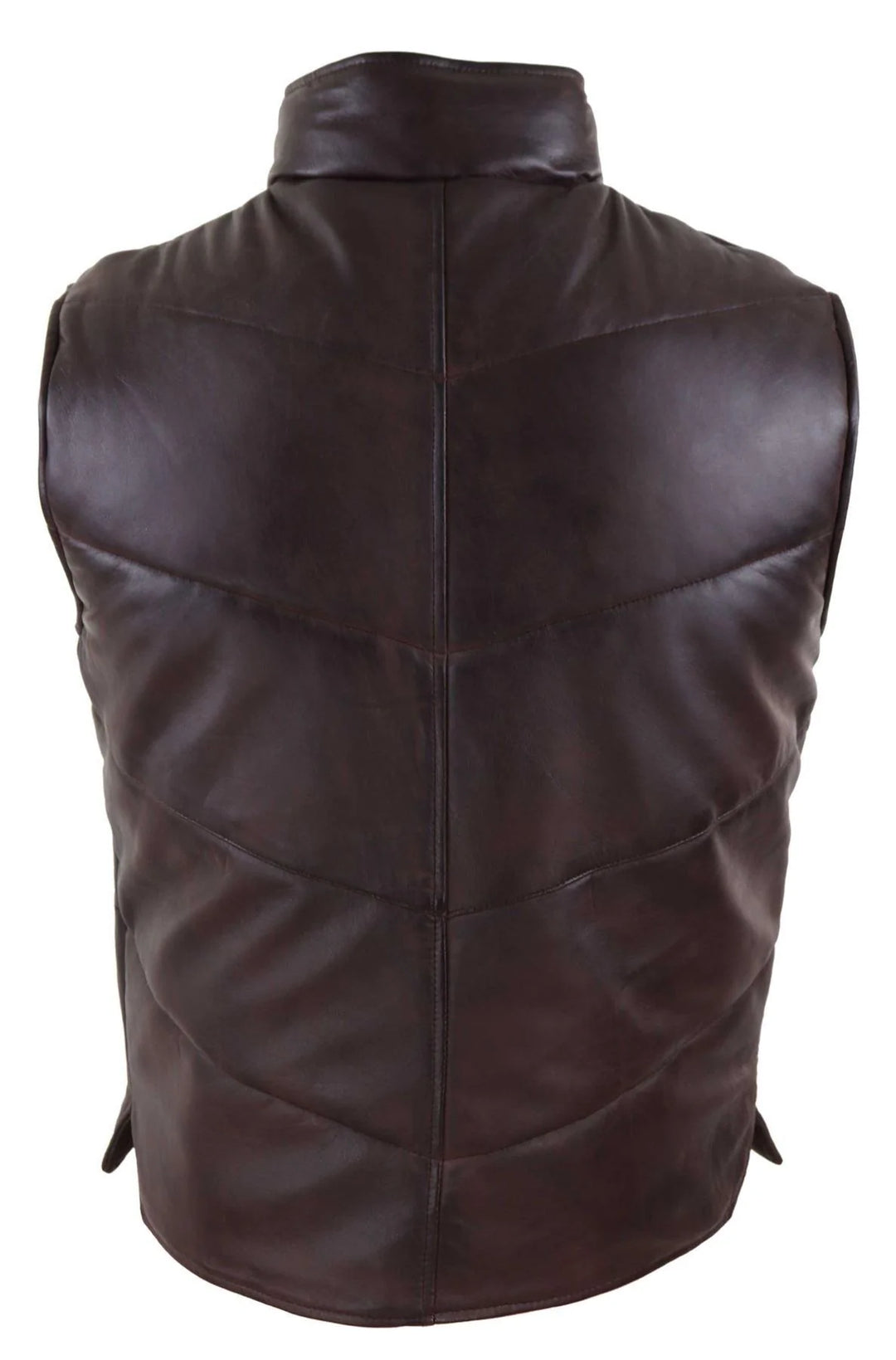 Real Leather Gilet Quilted Men's Puffer Waistcoat | All For Me Today