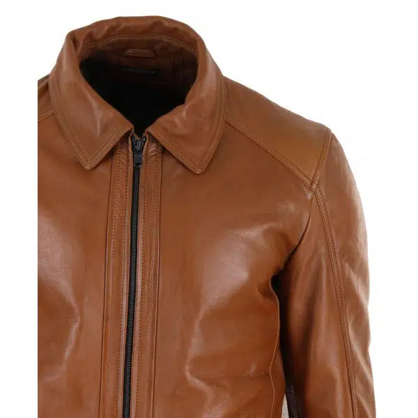 Real Leather Men's Classic Biker Style Jacket | All For Me Today