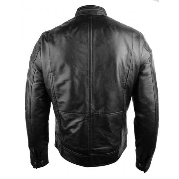 Vintage Real Leather Casual Fitted Men's Biker Jacket| All For Me Today