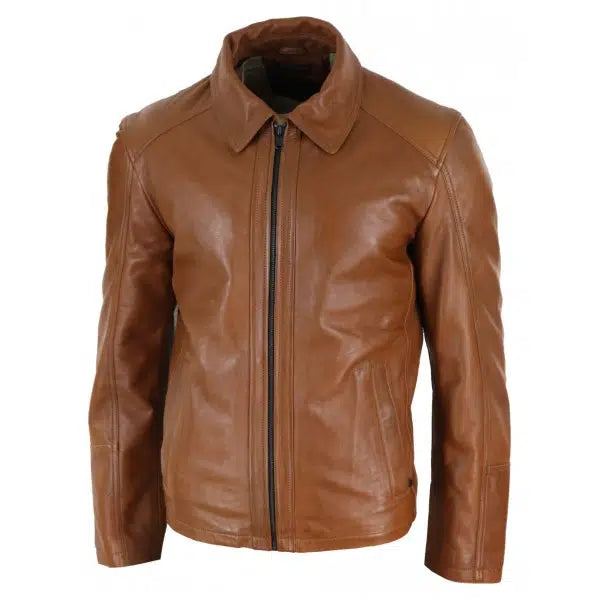 Real Leather Men's Classic Biker Style Jacket| All For Me Today
